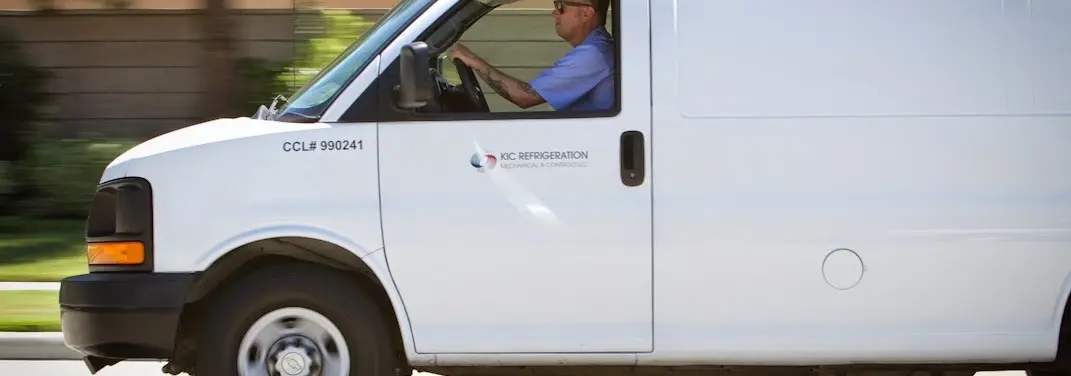 KIC Refrigeration service vehicle serving Jefferson area